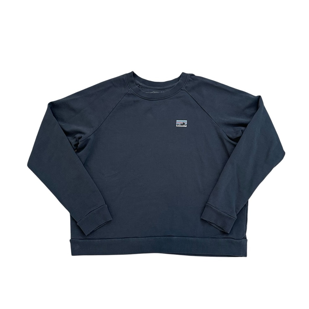 Patagonia Daily Crewneck, Navy Sweatshirt, Large